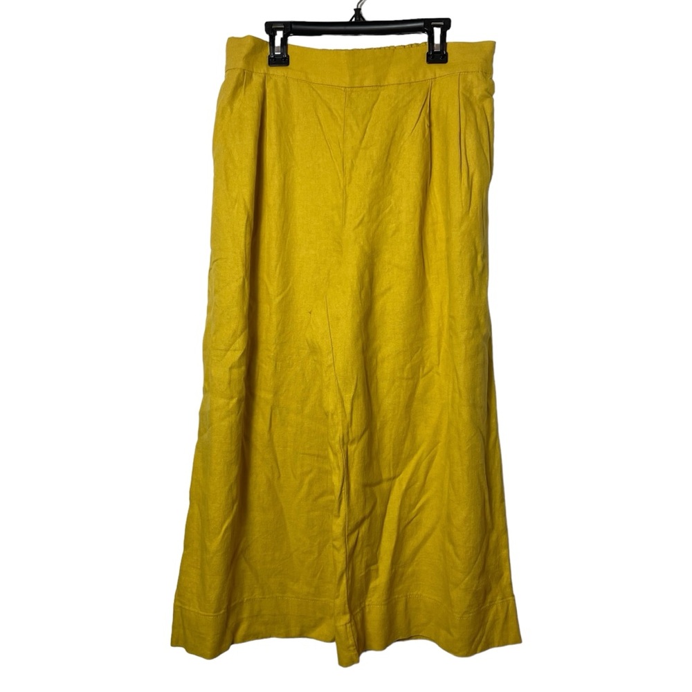 Chelsea & Theodore Mustard Yellow Wide-Leg Pants
